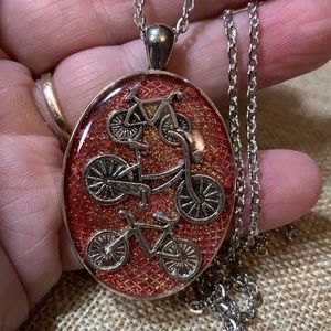 Bike Bicycle Necklace New Handmade